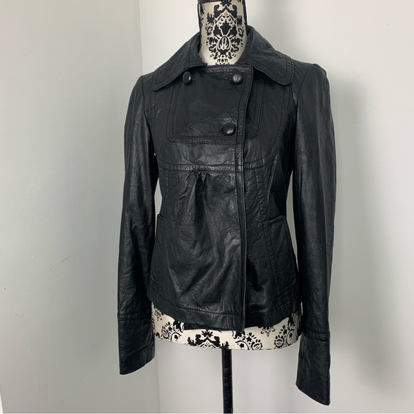 ONLY Limitless Garnet Leather Jacket - Picture 2 of 16